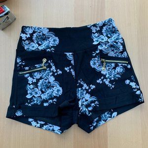 floral high-waisted shorts with a ton of stretch NWT